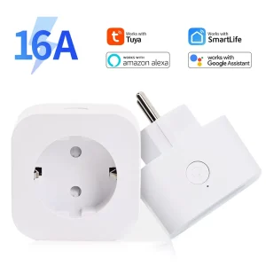 Factory Direct Sale EU 16A WiFi Smart Plug Outlet Smart Socket Alexa Google Home Child Lock CE ROHS FCC for 12-Month