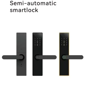 Factory Direct Semi-auto Smart Fingerprint Lock | APP | Password & Card | Indoor Wooden Room Doors