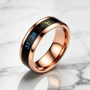 Factory Direct Stainless Steel Smart Temperature Sensing Mood Ring Men Women Lovers Wedding Gift Band Jewelry