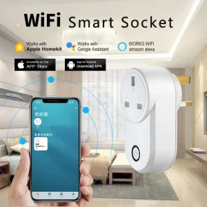 Factory Direct WIFI Smart Remote Switch EU UK Plug Smart Home Socket Home Automation Flip Design 3000W 50M