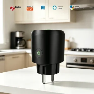 Factory EU Zigbee 3.0 Smart Plug Tuya Smart Socket with Alexa Google Home Voice Control OEM Custom Logo Packaging
