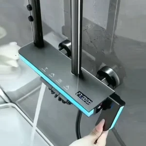 Factory Hot Selling Wall Mounted Piano Shower System Faucet Set with Rainfall and Jet Spray Pattern for Bathroom Use