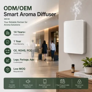 Factory Logo Customized 500ml Battery Aroma Diffuser Bluetooth Smart Scent Diffuser for Commercial Washroom