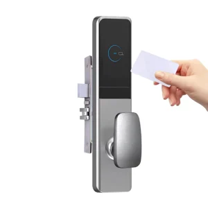 Factory Low Price Aluminum Alloy Hotel Rfid Door Lock Reader Embedded Smart Lock Wood Door Card System with Card Key