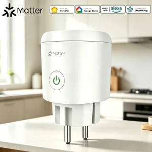 Factory Matter WiFi Smart Socket EU Plug 16A with Scheduling Timer Power Monitoring Alexa Smart Speak Google Home and Home kit
