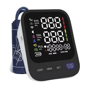 Factory New Customization Rechargeable Bp Monitor Smart Heart Rate Digital Blood Pressure Monitor With Time Function
