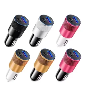Factory New Portable Electric Fast Car Charger Adapter USB C 5V 3.1A PD Smart Charging Phone Car Charger