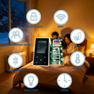 Factory OEM Digital Smart WiFi Thermostat 7 Day Programmable Touch Screen Temperature Controller Electric Heating Thermostat