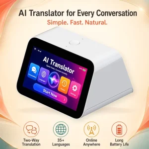 Factory OEM Dual Screen AI Translator, 35+ Languages, Real-Time Voice Translation