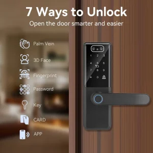 Factory OEM Face ID Fingerprint Locks S850max Palm Vein Tuya Wi Fi Digital Door Lock Card Keyless Code QLEUNG Smart Lock