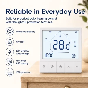 Factory OEM ODM CE RoHS Floor Heating Smart Hvac Boiler Termostato Thermostat Temperature Controller for European