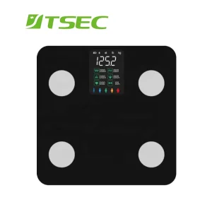 Factory OEM Special Design Big VA Screen Smart Body Fat Composition Scale with Tracking Heart Rate and Body Balance Free APP