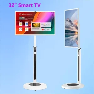 Factory Outlet 23.8 Inch Display Android Touch Screen with Wheels Monitor Smart Television Portable Mobile Tv Fitness Radio