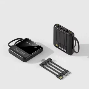 Factory Portable Mini Power Bank With 10000 Mah Capacity, With Cable, Small Portable Mobile Power Supply