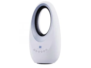 Factory Price 18 Inch Bladeless Fan with 7-Color LED Light 3 Speeds 7.5H Timer 2.3M Long Power Cord Type C Europlug