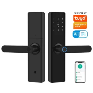 Factory Price Electronic Handle Tuya Wifi Cerradura Inteligente Rfid Password Fingerprint Digital Smart Lock for Apartment