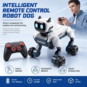 Factory Price Programmable Robotic Dog Electronic Pet Wireless Controller Smooth Movement for Kids Birthday Gift