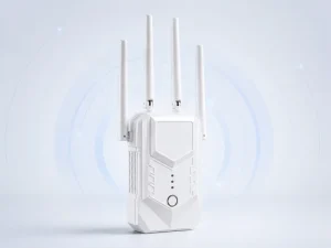 Factory Private Mold 1200Mbps Dual Band WiFi Extender Repeater 5GHz 2.4GHz Signal Booster 4 Antennas WPS LAN Port