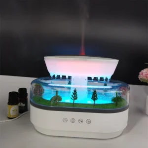 Factory Rain Drop Aroma Diffuser White Noise Ultrasonic Raindrop Aromatherapy Humidifier Diffuser With Night Light