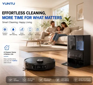 Factory Robot Vacuum and Mop 25000Pa Suction AI Obstacle Avoidance Hot Water Self Cleaning Base 6400mAh Battery