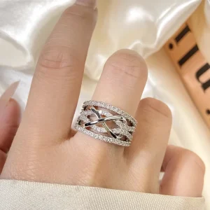 Factory Sale Gold Plated Ring Wedding Rings Women Adjustable Ring Light