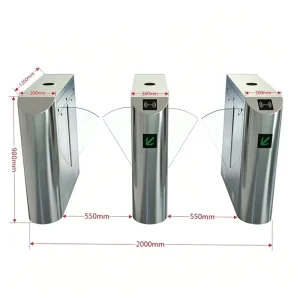 Factory Smart Flap Turnstile Gate RFID Card Access System for Factory Security Entrance