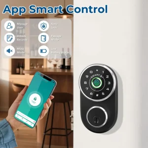 Factory Supply Tuya App Biometric Fingerprint Keypad Security Electronic Digital Smart Door Lock
