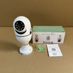 Factory V360 Pro E27 Bulb Camera 360D Wifi 2.4G Panoramic Detection Smart with 0.5MP Dual-light Full-color CMOS Sensor