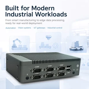 Fanless Embedded Controller Intel Alder Lake N97 Industrial PCDualLAN Triple Display Serial Communication for ControlSystem