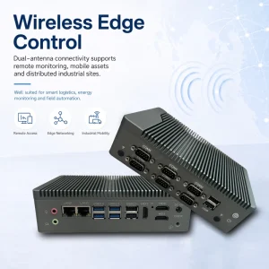 Fanless Embedded Mini PC Intel N97 Processor Industrial Computer Triple Output Dual Gigabit Network for Factory Equipment