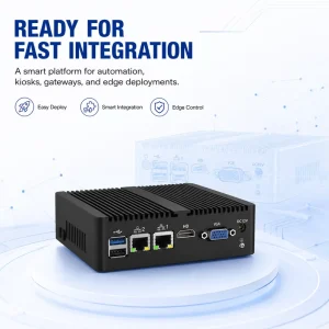 Fanless Factory Control Computer for Industrial IoT and Edge Computing OEM ODM Hardware Customization Support Industry Box PC