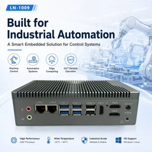 Fanless Industrial Control Computer Intel N97 Mini PC Multiple COM Ports Dual LAN Triple DDR4 SSD for Machine Automation