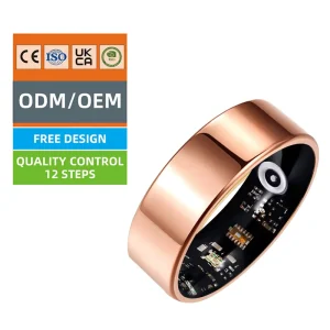 Fashion Couple Ring Health Tracker Heart Rate Blood Oxygen Stainless Steel Smart Ring for Men Women’s Ring