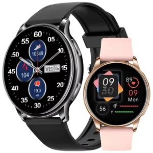 Fashion Smart Watch IP68 Waterproof HD Screen Sleep Monitoring Thermometer Unisex Silicone Band Magnetic Charging