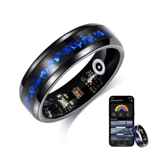Fashionable Abalone Shell Waterproof Unisex Smart Ring Health Monitoring Heart Rate Blood Oxygen Sleep Sports Pedometer