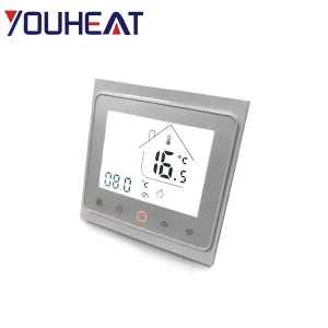 Fashionable Design Intelligent Touch Screen Adjustable Temperature Control Smart Thermostat for Floor Heating