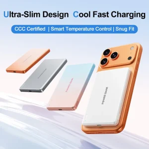 Fast Charging Custom logo Magnetic Power Bank 5000mah Phone Charger 15 w ultra Slim Powerbank Wireless Portable Battery Pack