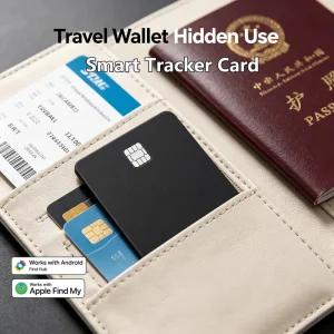 Find My Compatible Plastic Smart Tracker Card Blends Credit Card Waterproof Hidden Wallet for Anti-Lost Global Location Tracking