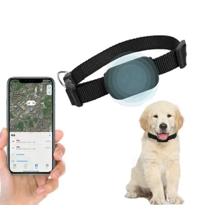 Find My Smart Tracking Metal GPS Tracker Collar for Dogs with Waterproof Design and Long Battery Life Compatible with Apple