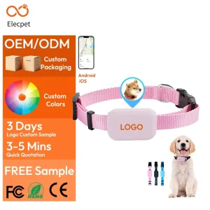 Findmy Network Smart Pet Collar Tracker Anti-Lost Global Positioning GPS Tracker Compatible with Android & IOS for Cats