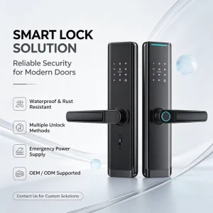 Fingerprint Password Digital Smart Lock Ttlock Ble or Tuya Wifi Electronic Door Lock Key Card 5050 Mortise Safe Intelligent Lock