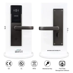 Fire Proof High Impact US304 Hotel Door Lock System NFC Smart Card Access with Free Software for Hotel ANSI Standard