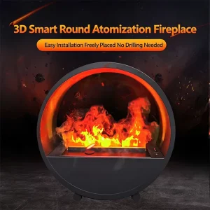 Fireplaces Electric Fireplace 3D Water Vapor Fireplace Smart Remote Control Humidifier for Indoor Living Room House Decor Use