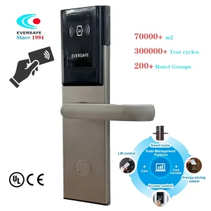 Five Bolt Latch RFID Stainless Steel Hotel Door Lock System Contactless Smart Card Access with Free Software for B&B UL Listed