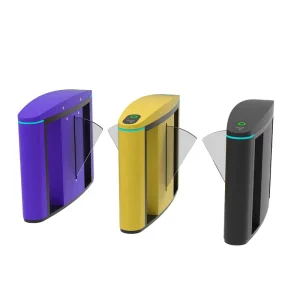 Flap Barrier Gate Pedestrian Access Control Stainless Steel Automatic Bidirectional Turnstile Stadium Arena Convention Center