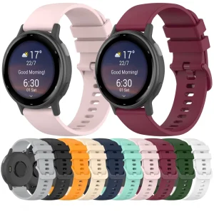 Flat End Silicone Watch Strap for Vivoactive 5 20mm 22mm Universal Replacement Sport Wrist Band Smart Watch Accessories
