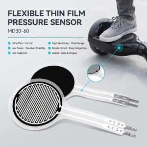 Flexible Thin Film Pressure Sensitive Resistor Sensor FSR MD30-60 Range 50kg Pedal Pressure Trigger Detection for Hoverboards