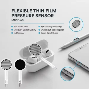 Flexible Thin Film Pressure Sensor MD30 60 FSR Force Sensing Resistor Range 50kg Waterproof Long Life for Smart Device Button