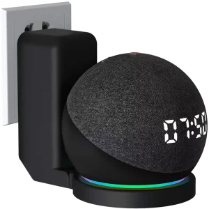 Flexible Wall Mount Hanger for Echo Dot 4th Generation Smart Speaker Home & Desk Space Saving ABS Plastic Wall Bracket