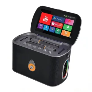 Flip-Open Android Smart Portable Boombox Speaker Touch Screen System Support Youtube APPOutdoor Karaoke Speaker